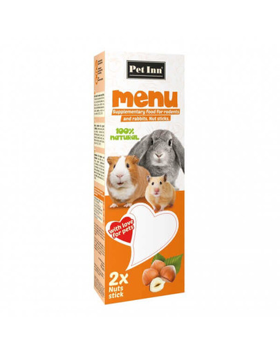 PET INN Menu Tyčinky pre králika Orechové 100g