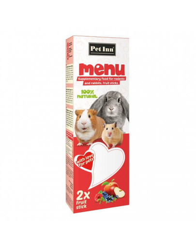PET INN Menu Tyčinky pre králika Ovocné 100g