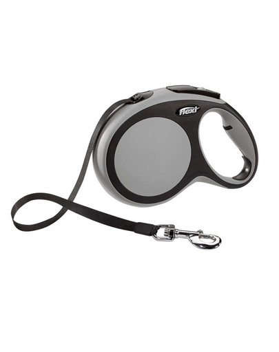 FLEXI Vodítko automatické New Comfort S Linka 5 m šedé