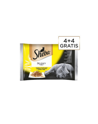 SHEBA Kuracie Dania 4 kapsičky + 4 GRATIS