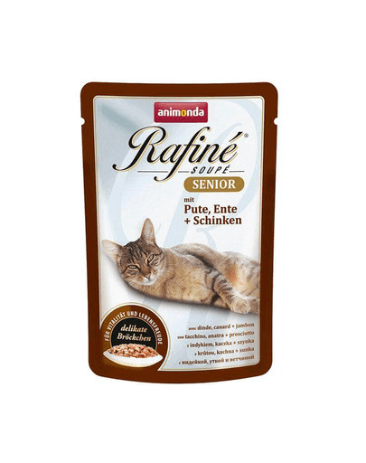 ANIMONDA Kapsička Rafine Soupe Senior morčacie, kačacie, šunka 100 g