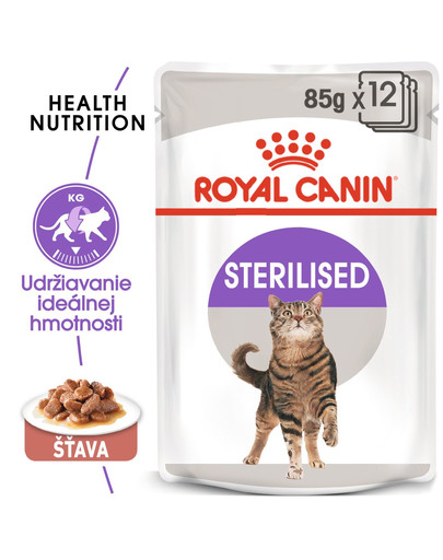 ROYAL CANIN Sterilised Gravy 12x85g kapsička pre kastrované mačky v šťave
