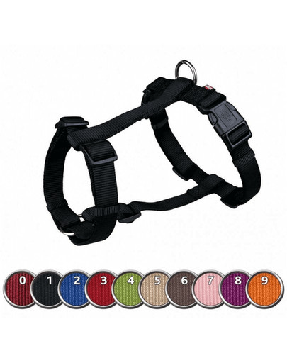TRIXIE Szelki Premium L: 60–80 cm/25 mm Czarne
