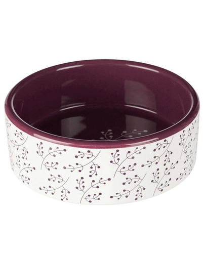 TRIXIE Miska keramická 0.8 l / 16 cm bielo / jahodová