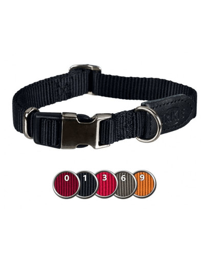 TRIXIE Obojok Premium M-L: 34-52 cm / 20 mm bordový