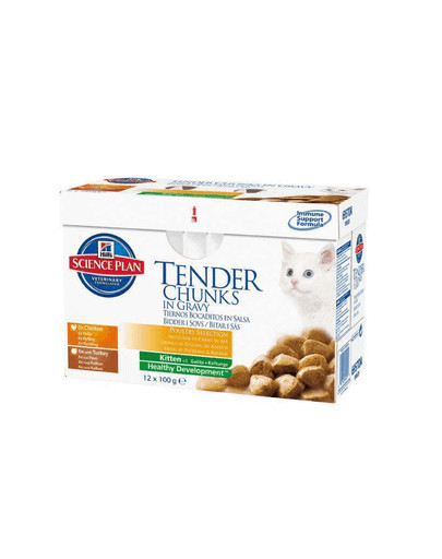 HILL'S Science Plan Feline Kitten Multipack Chicken & Turkey 85 g x12 Szt.