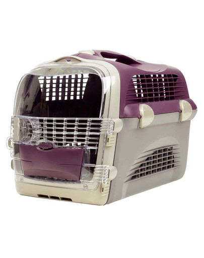 CATIT Box transportný Design Cabrio sivo/vínový