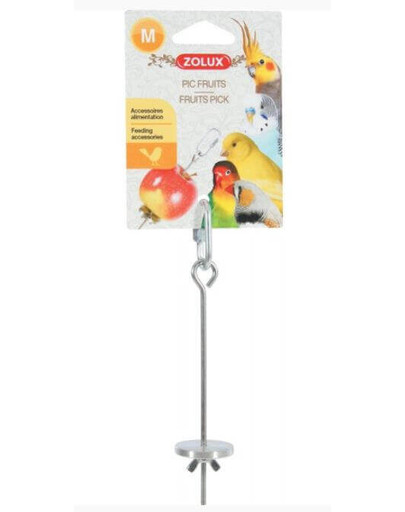 Zolux Držák na ovoce pro ptáky do klece kovový L 22cm