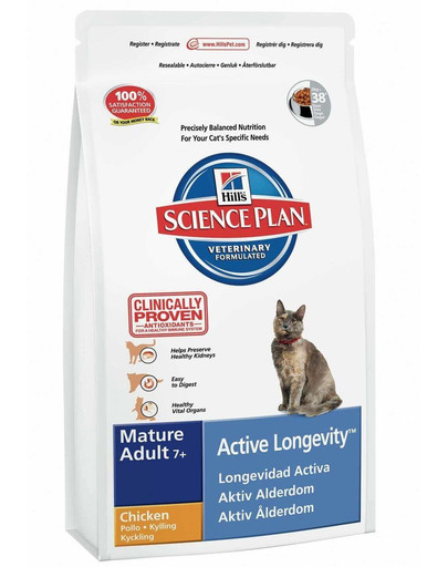 HILL'S Science Plan Feline Mature Adult 7+ Active Longevity Chicken 5 kg