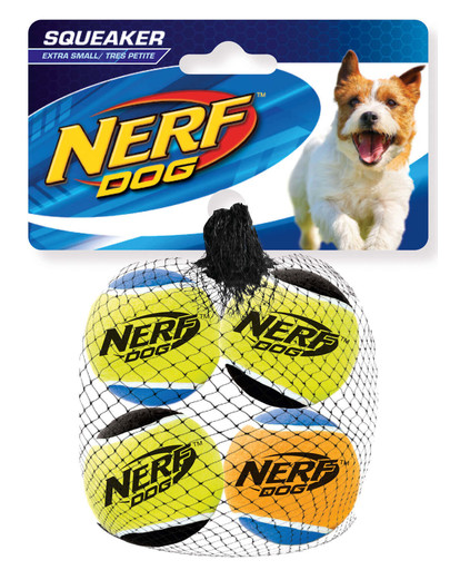 NERF Pískajúca lopta tenisová XS 4ks