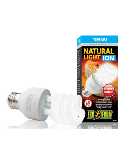 EXOTERRA Żarówka Natural Light Ion 15W neutralizuje zapachy