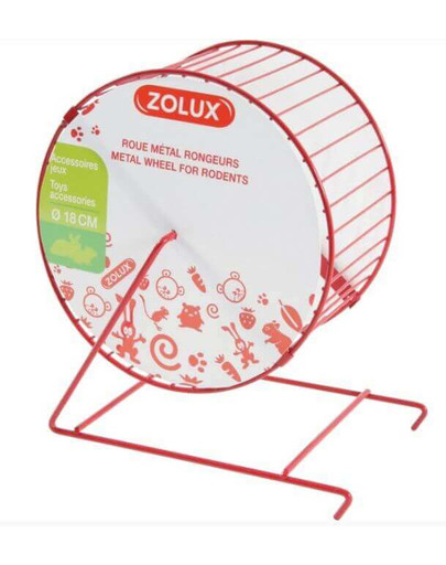 ZOLUX Bežecké koleso kovové 14 cm červené