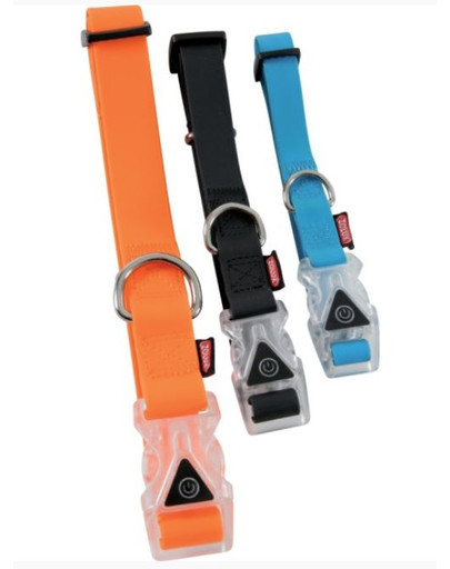 ZOLUX  Nastaviteľný silikónový obojok  27-42cm 15mm oranžový