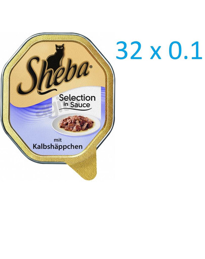 SHEBA Hovädzie plátky v omáčke 22 x 85g