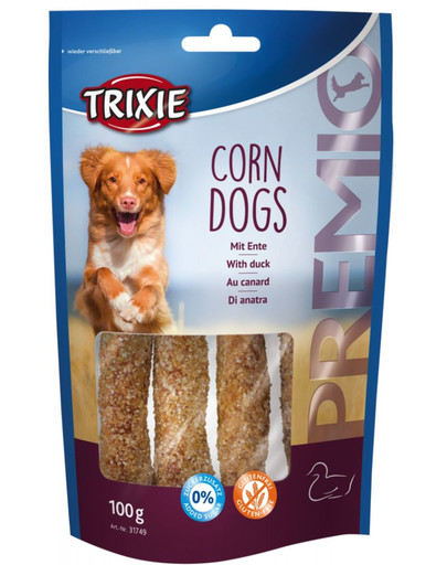 TRIXIE Premio corn dogs kukurica s kačacím mäsom 4 ks / 100 g