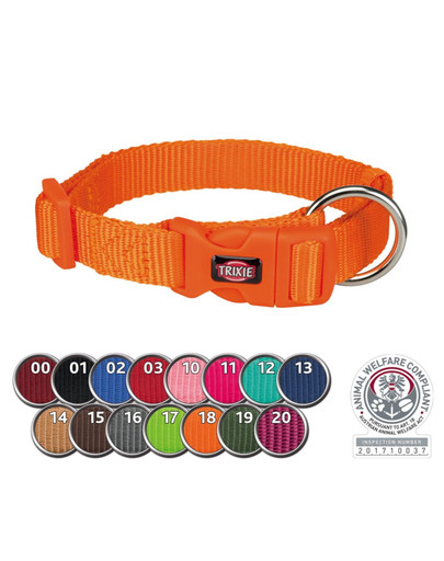 TRIXIE Obojok Premium, M–L: 35–55 cm/20 mm, tyrkys