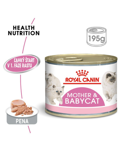 ROYAL CANIN Babycat Instinctive Can 12x195g konzerva pre kojace mačky a mačiatka