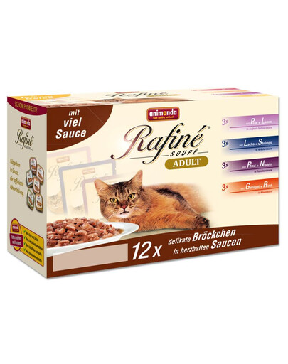 ANIMONDA Rafiné Soupé Mutlipack w Extra Sosie 12x100 g