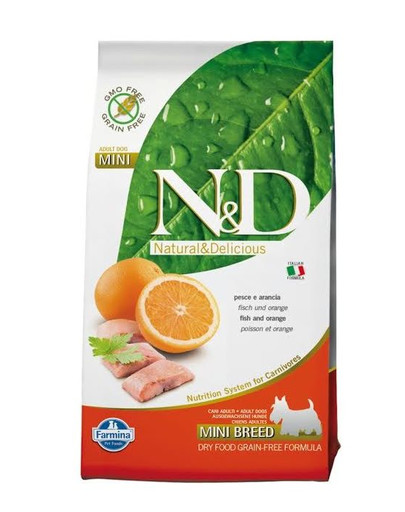 Farmina N & D Grain Free Dog Adult Mini Fish & Orange 7 kg