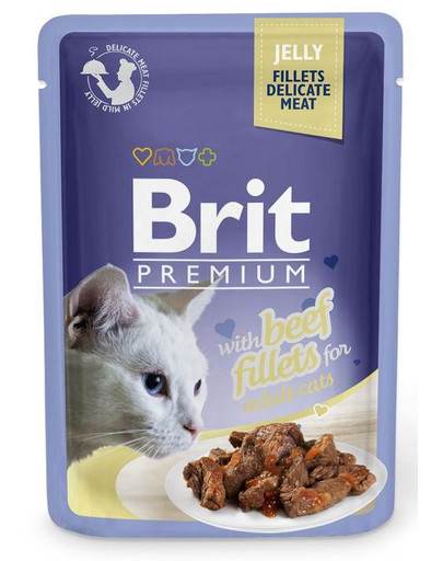 BRIT Premium Cat  Fillets in Jelly Beef 85g