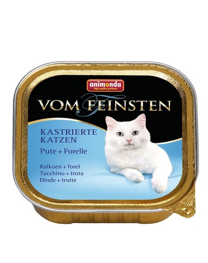 ANIMONDA Vom Feinsten paštéta pre kastrované mačky morka + pstruh 100 g