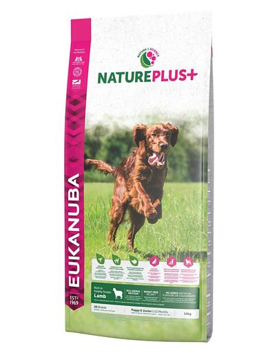 EUKANUBA Nature Plus + Puppy & Junior Rich in freshly frozen Lamb 14 kg