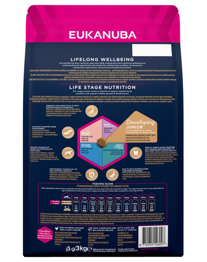 EUKANUBA Developing Junior Large Breed Granule pre psov 3 kg