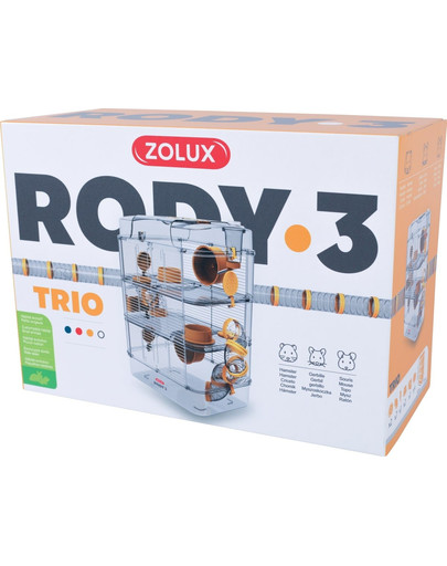 ZOLUX Klietka pre škrečkov Rody 3 TRIO žltá 41x27x53cm