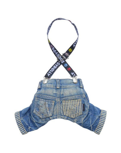 DOGGY DOLLY Nohavice s trakami, jeans, L 61-63 cm/89-91 cm