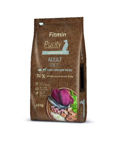 FITMIN Dog Purity rice adult fish & venison 12 kg