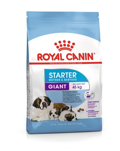 ROYAL CANIN Giant Starter Mother & Babydog 15 kg  granule pre brezivé alebo dojčiace suky a šteňatá obrích plemien