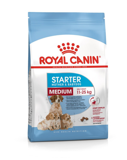 ROYAL CANIN Medium Starter Mother & Babydog 12 kg granule pre brezivé alebo dojčiace suky a šteniatka.
