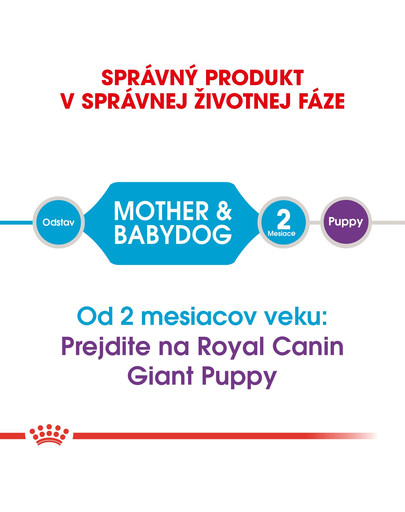ROYAL CANIN Giant Starter Mother & Babydog 15 kg  granule pre brezivé alebo dojčiace suky a šteňatá obrích plemien