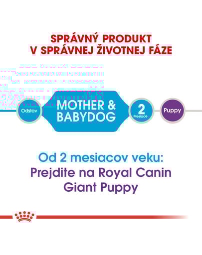 ROYAL CANIN Giant Starter Mother & Babydog 15 kg  granule pre brezivé alebo dojčiace suky a šteňatá obrích plemien