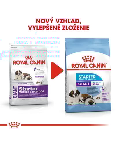 ROYAL CANIN Giant Starter Mother & Babydog 15 kg  granule pre brezivé alebo dojčiace suky a šteňatá obrích plemien