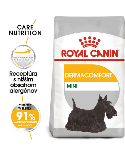 ROYAL CANIN Mini Dermacomfort 2kg granule pre malé psy s problémami s kožou a srsťou
