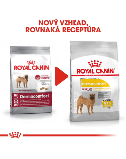 ROYAL CANIN Medium Dermacomfort 10 kg granule pre stredné psy s problémami s kožou a srsťou