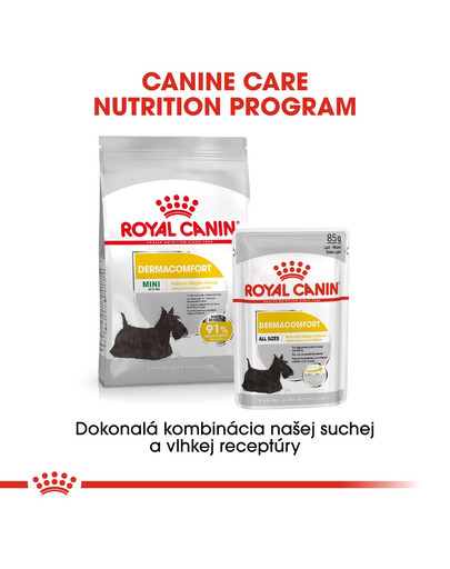 ROYAL CANIN Mini Dermacomfort 10kg granule pre malé psy s problémami s kožou a srsťou