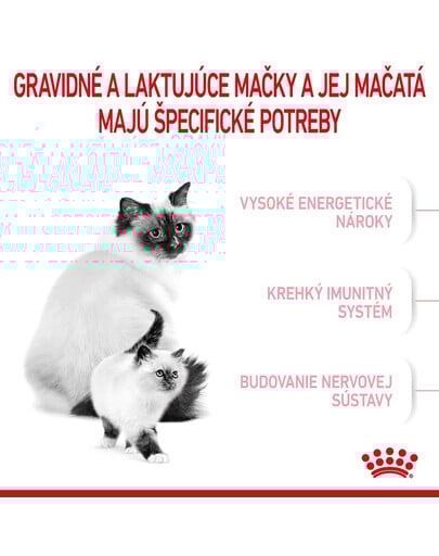 ROYAL CANIN Mother&Babycat granule pre gravidné alebo dojčiace mačky a mačiatka od 1 do 4 mesiacov 400 g