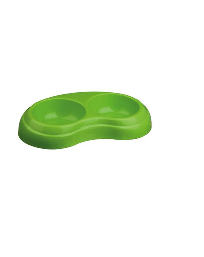 TRIXIE Miska plastikowa ciężka  podwójna 2 x 0.2 l/ śr.10 cm