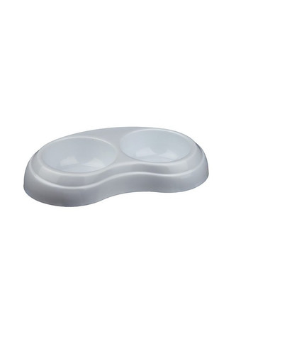 TRIXIE Miska plastikowa ciężka  podwójna 2 x 0.2 l/ śr.10 cm