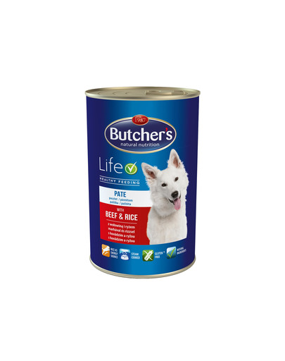 Konzerva Butcher's Dog Life s hovädzím mäsom a ryžou 1200 g