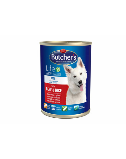 BUTCHER'S Life s hovädzím mäsom a ryžou 390 g