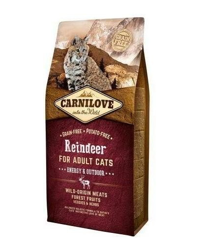 CARNILOVE Carnilove Reindeer for Adult Cats – Energy & Outdoor 2kg