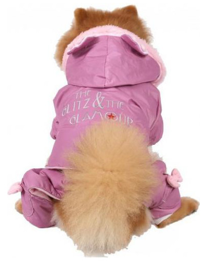 DOGGY DOLLY Kombinéza Glitz&Glamour, ružová, S 23-25 cm/36-38 cm