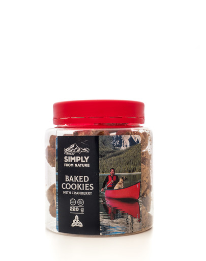 SIMPLY FROM NATURE Baked Cookies with cranberry Brusnicové sušienky 220 g