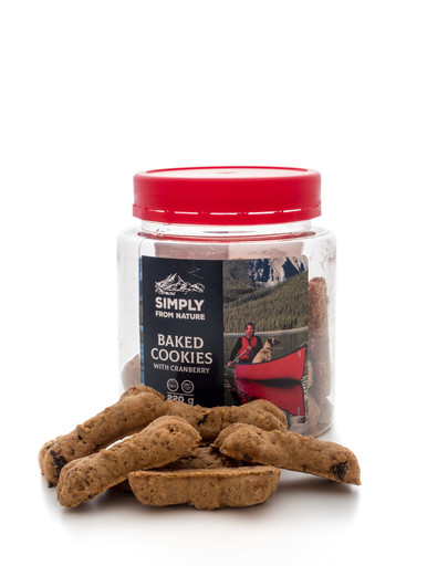 SIMPLY FROM NATURE Baked Cookies with cranberry Brusnicové sušienky 220 g