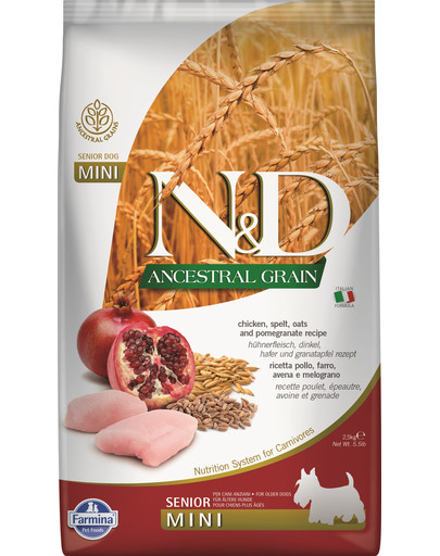Farmina N & D Low Grain DOG Senior S/M Chicken & Pomegranate 2,5 kg