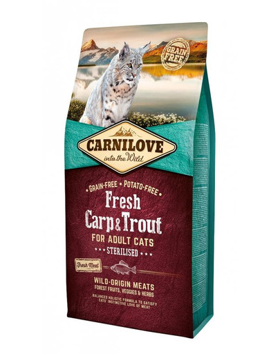 CARNILOVE Cat Adult Sterilised Carp & Trout 2 kg