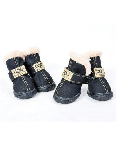 ZOLUX Topánky pre psov T2 (4,5 x 3,5 cm. Horná výška 7 cm), čierne-4ks
